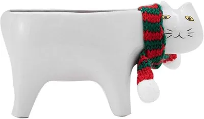 Obrázek produktu pro Keramický květináč na sukulenty, bílý, 15,8 cm