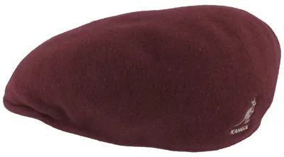 Kangol Flat Cap Schiebermütze 504 aus reiner Wolle in rot