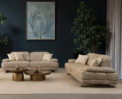 Productafbeelding van Woonkamer set, 2-delig, 3-zits + 3-zits, modern en comfortabel