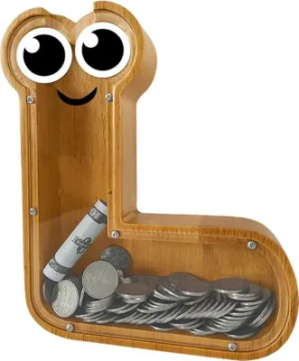 Obrázok produktu pre Pokladnička drevená - Písmenko L
