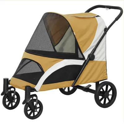 Productafbeelding van PawHut hondenwagen, hondenbuggy, inklapbaar, geschikt voor middelgrote honden en katten tot 25 kg