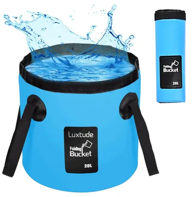 Produktbild von Faltbarer Eimer - 20L Fassungsvermögen - Camping und Outdoor - Blau