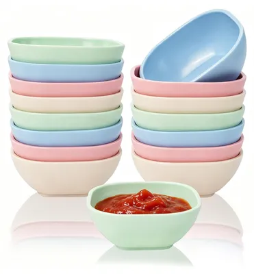 Dipschalen-Set, 16 Stück, 180 ml, Kunststoff, bunt
