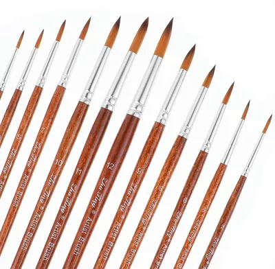 12-teiliges Nylon-Pinselset für Acryl, Aquarell, Öl