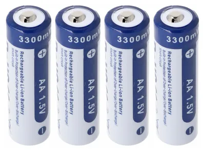 Produktbild von 4x AA 1,5V 3300mWh typisch 2000mAh Lithium Ionen Akku wiederaufladbar 1.5V nur mit speziellem Ladegerät