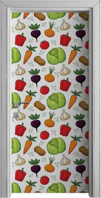 Produktbild von Tür Selbstklebende 90x210 cm Türfolie Türtapete Klebefolie - Gemüse