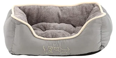 Immagine prodotto di Dehner Lieblinge Lettino per cani e gatti Sammy, ca. 47 x 37 x 17 cm, poliestere, grigio