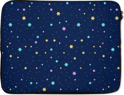 Produktbild von MuchoWow® Laptop Hülle 17 Zoll Laptoptasche Sternenhimmel - Sterne - Design - Zipper - Schutzabdeckung
