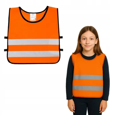 Produktbild von Kamdo Warnweste Kinder Orange 45x50cm Schulweg Sicherheit