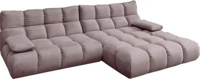 Produktbild von KAWOLA Sofa VIVIEN Ecksofa Velvet roségrau Longchair rechts