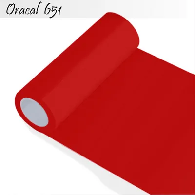 Produktbild von Oracal 651 - Orafol glänzend - glanz - für Küchenschränke und Dekoration Folie 10m (Laufmeter) - 31,5 cm Folienhöhe - 31-rot + GRATIS ein Schmetterlingsset W400 von Indigos UG