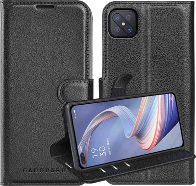 Obrázok produktu pre Cadorabo Case for Oppo A92s Protective Case in Black Puzdro na mobilný telefón Puzdro Kryt Magnetické zatváranie