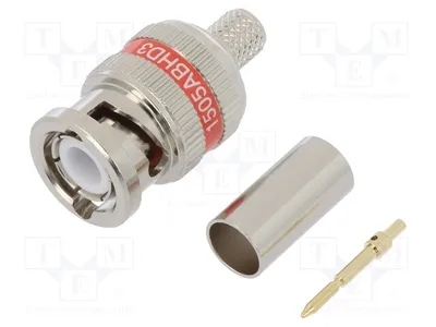 Produktbild von 1x Stecker BNC männlich Klemmverbindung 75Ω für Leitungen 1505ABHD3 BNC-Steckver
