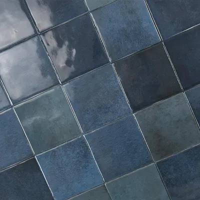 Produktbild von Fliese Morocco Denim Blau Glänzend | 10 x 10 cm | 0.54 m²/s