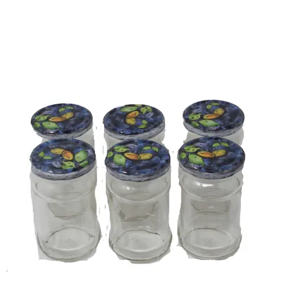 Image de Pot à confiture Fruits avec couvercle twist off 6 pots à confiture 315ml