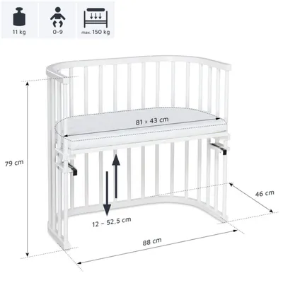 Zdjęcie produktu dla śpiworek do spania babybay Original, biały lakierowany