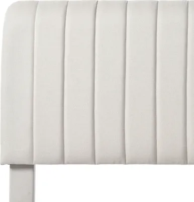 Immagine prodotto di okwish letto singolo imbottito 90 x 200 cm, rete a doghe con testiera regolabile, struttura letto per camera da letto giovanile biancheria da letto beige