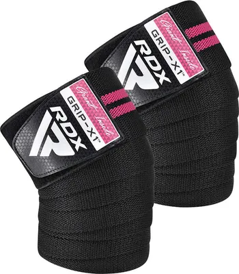 Produktbild von RDX Kniebandagen, Paar, Gewichtheben, IPL USPA-, 78 Zoll lange elastische Gurte für Fitnessstudio-Workout, Fitness-Kniebeugen, Powerlifting, Training für Männer und Frauen, Kniebeugen, Beinpresse