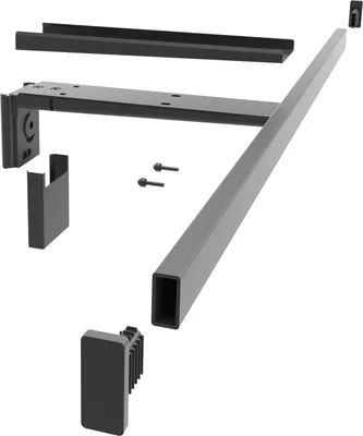 Produktbild von PEKA Kleiderstange 850 mm Pecasa Stahlblech mit Feinstruktur schwarz