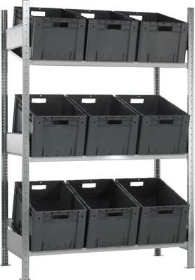 Produktbild von Schrägbodenregal Grundregal - 2000x1300x600 mm, Typ 150 kg