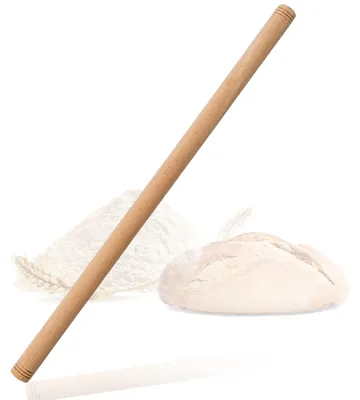 Obrázok produktu pre Valec na cesto ručne vyrobený - z bukového dreva - tradičný - 60 x 2 cm - pohodlný v ruke - hladký povrch - valec na cesto