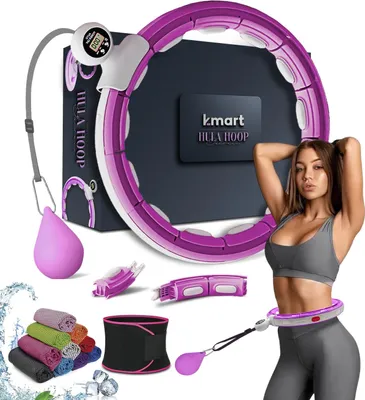 Produktbild von Smart Weighted Hula Ring Hoops Fitnessring Lila K-Mart Circle Massage Gymnastik