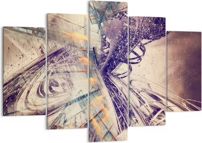 Produktbild von Bild auf Leinwand - Leinwandbild - Abstraktion modern - 150x100cm - Wand Bild - Wanddeko - Leinwanddruck - Bilder - Kunstdruck - Wanddekoration - Leinwand bilder - Wandkunst - EA150x100-4057