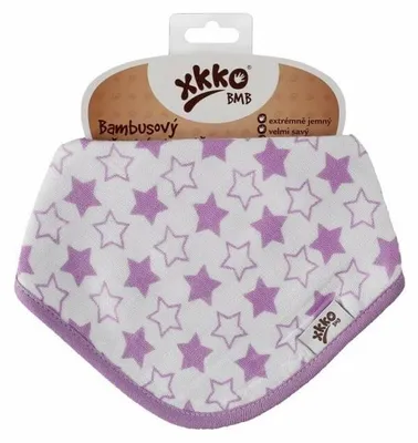 Obrázok produktu pre XKKO BMB - Slintáčik/Šatka, Little Stars Lilac (1ks)