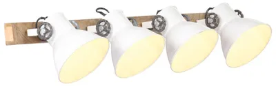 Produktbild von vidaXL Wandlampe Industriestil Weiß 90x25 cm E27
