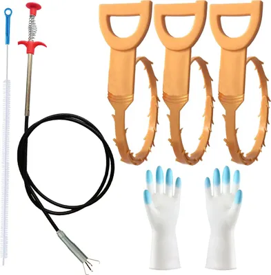 Produktbild von Haarfänger-Abflussreinigungsset für Toilette, Küchenspüle, Badewanne, Kanalisation