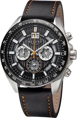 Regent 11110943 Herrenuhr Chronograph mit Lederband 1