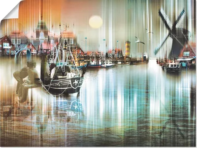 Produktbild von ARTland Poster Neuharlingersiel Nordsee Collage 04 Größe: 40x30 cm