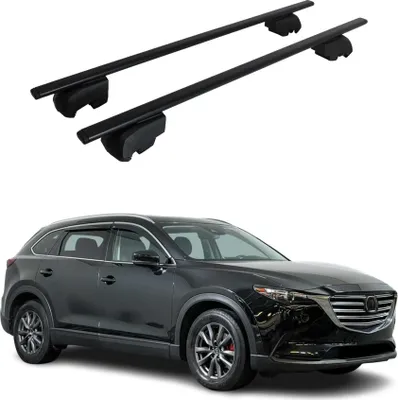 Image de Barres de toit Transversales pour Mazda CX-9 2016-2023 Fer Noir ABE