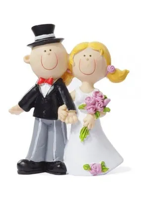 Produktbild von Hochzeitspaar 90mm,Tischdeko Tafeldekoration Brautpaar