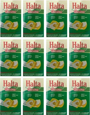 Produktbild von 12x Halta Cucina Preparato Alimentare UHT per Cucina Cremige Zubereitung UHT für die Küche Ideal für Pasta, Saucen, Pizza Kochsahne Sahne 1000ml