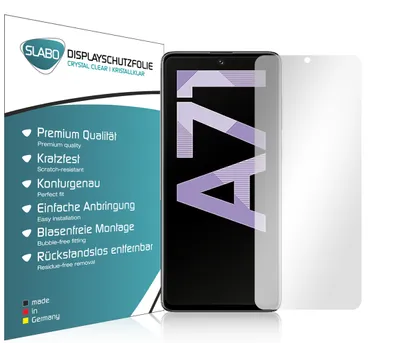 Produktbild von 4x Slabo Displayschutzfolie für Samsung Galaxy A71 KLAR "Crystal Clear" (verkleinerte Folien) Displayfolie Schutzfolie Folie