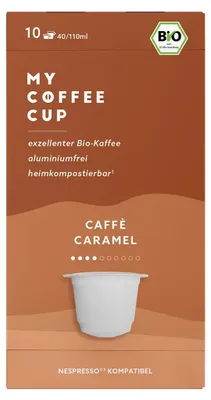 Produktbild von My Coffee Cup Caffè Caramel, Kaffeekapsel, Kaffee, Leichte Röstung, Nespresso, 4/10, Weiß