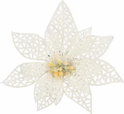 Obrázek produktu pro Vánoční hvězda s klipem 11x11 cm bílá