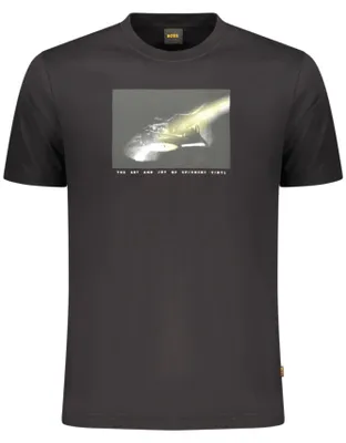 Produktbild von Herren Kurzarm T-Shirt Schwarz mit Rundhals und Logo Aufdruck