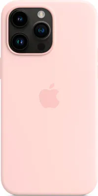 Produktbild von Apple Silikon Handyhülle für iPhone 14 Pro Max, Kalkrosa, MagSafe, Tropfsicher, Kratzresistent