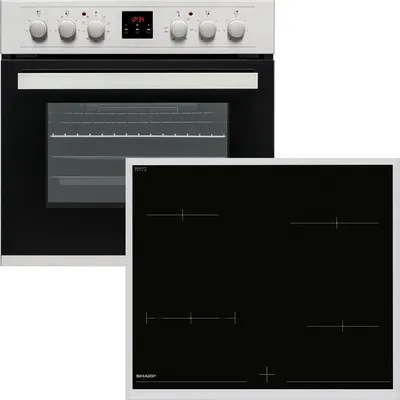 Produktbild von Sharp K-62D19IM0-EU, Zonen-Induktionskochfeld, 4 Zone(n), Glas, Schwarz, Berührung, 5,9 cm