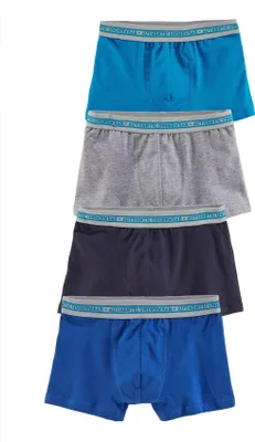 Produktbild von AUTHENTIC LE JOGGER Boxer Boxershorts für Jungen 4 -teilig blau, navy, grau-meliert, türkis Größe 170/176