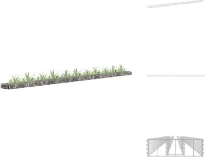 Obrázok produktu pre vidaXL Gabionový záhon Pozinkovaná oceľ 450x30x10 cm - Kvetináče a sadenice