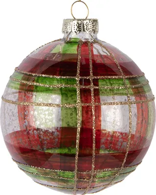 Produktbild von Clayre & Eef Weihnachtskugel Ø 8x8 cm Grün Glas