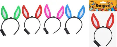 Immagine prodotto di Diadema con decorazione orecchie da coniglio luminose 22x14,5 cm