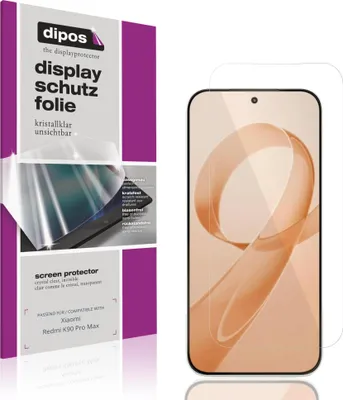 Produktbild von 4x Schutzfolie für Xiaomi Redmi K90 Pro Max klar Displayschutzfolie Folie Display Schutz dipos