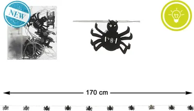 Obrázok produktu pre Halloween dekorácie pavúk 165 cm girlanda