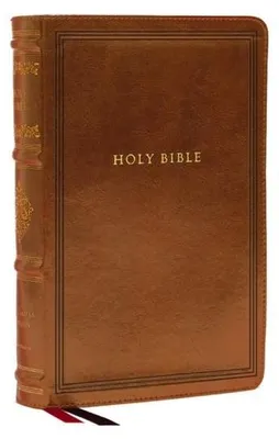Productafbeelding van KJV Large Print Reference Bible, Brown Leathersoft, Red Letter, Comfort Print (Sovereign Collection)