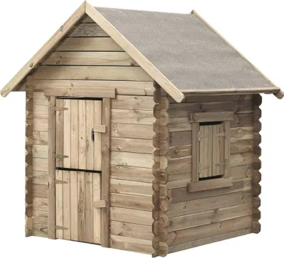 Produktbild von Swing King Louise Spielhaus aus Holz 120 x 120 x 160 cm Natur
