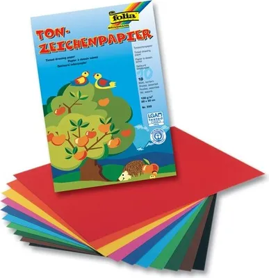 Immagine prodotto di 10x Folia 550 Tonpapier - 22 x 32 cm, 10 Farben sortiert